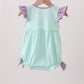 Mint Puppy Plaid Embroidered Bubble