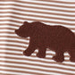 Brown Bear Stripe Embroidered Set