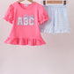 Pink ABC Appliqué Set