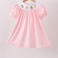 Pink Apple Bus Smocked Dress