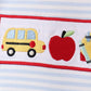 Blue Apple Bus Embroidered Top