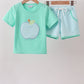 Green Apple Embroidered Set