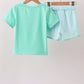 Green Apple Embroidered Set