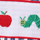 Navy Apple Smocked Ruffle Gingham Set