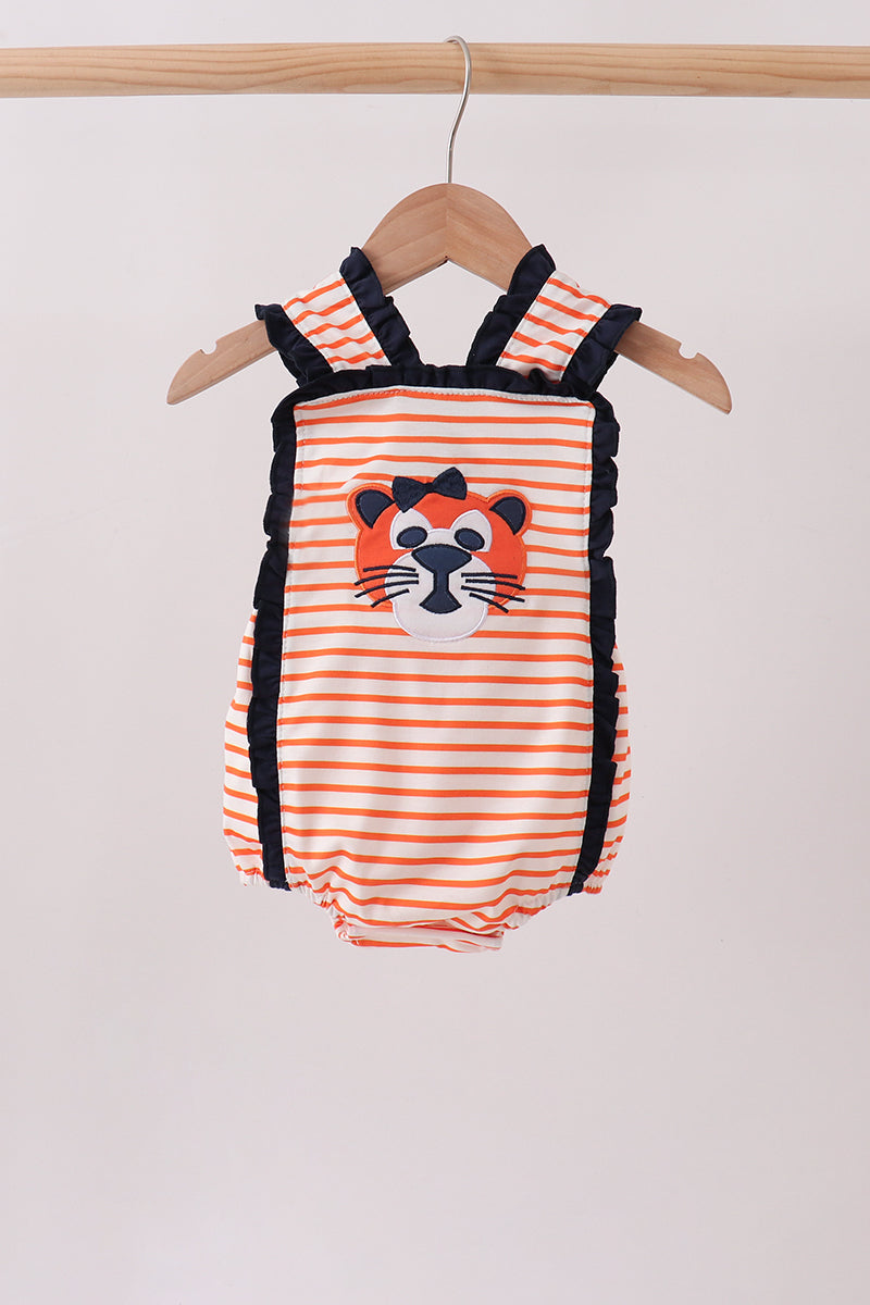 AU Tiger Applique Ruffle Stripe Bubble