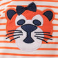 AU Tiger Applique Ruffle Stripe Bubble