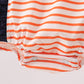 AU Tiger Applique Ruffle Stripe Bubble