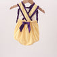 Purple LSU Tiger Applique Ruffle Bubble