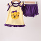 Purple LSU Tiger Applique Bloomer Set