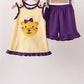 Purple LSU Tiger Applique Ruffle Set