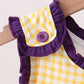 Purple LSU Tiger Applique Ruffle Set