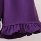 Purple LSU Tiger Applique Ruffle Set