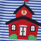 Blue Stripe Schoolhouse Appliqué Set