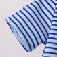 Blue Stripe Schoolhouse Appliqué Set