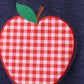 Navy Apple Applique Denim Set