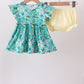 Green Lily Floral Bloomer Set