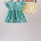 Green Lily Floral Bloomer Set