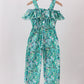 Green Lily Floral Jumpsuit