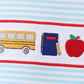 Blue Apple Pencil Embroidered Set