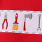 Red Toolbox Embroidery stripe Set