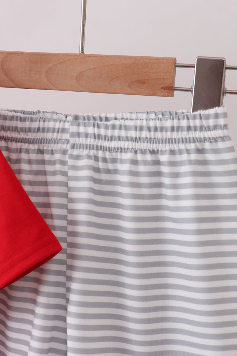 Red Toolbox Embroidery stripe Set
