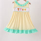 Mustard Honey Bear Embroidered Dress