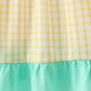 Mustard Honey Bear Embroidered Dress