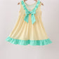 Mustard Honey Bear Embroidered Dress