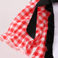 Red Character Plaid Embroidered Bloomer Set