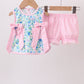 Blue Floral Bloomer Set