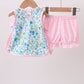 Blue Floral Bloomer Set