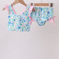 Blue Floral UPF Swim Set