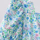 Blue Floral Tiered Women Dress