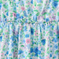 Blue Floral Tiered Women Dress