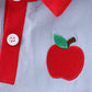 Blue Apple Appliqué Shirt