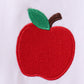 Red Stripe Apple Embroidered Set
