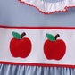 Blue Apple Embroidered Dress