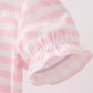 Pink Stripe Apple Book Applique Bubble