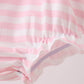 Pink Stripe Apple Book Applique Bubble
