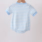 Blue Stripe Apple Book Appliqué Bubble