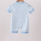 Blue Stripe Apple Book Appliqué Romper