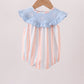 Seashell Stripe Embroidered Bubble