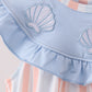 Seashell Stripe Embroidered Bubble