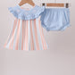 Seashell Stripe Embroidered Bloomer Set