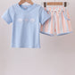 Seashell Stripe Embroidered Set