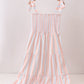 Multicolored Stripe Smocked Tiered Women Dress