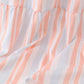 Multicolored Stripe Smocked Tiered Women Dress