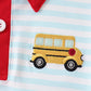 Red Bus Embroidered Set