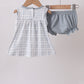 Blue Faith Quote Embroidered Bloomer Set