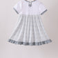 Blue Faith Quote Embroidered Dress